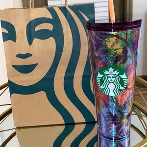STARBUCKS PLASTIC COLD CUP - RISING FLORAL 🌸